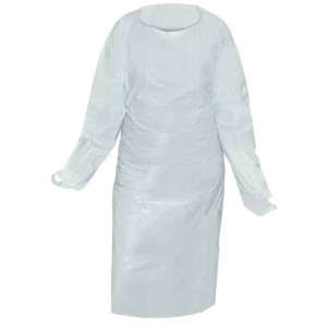 CoverMe Premium CPE Gown White with Thumbholes 50x4